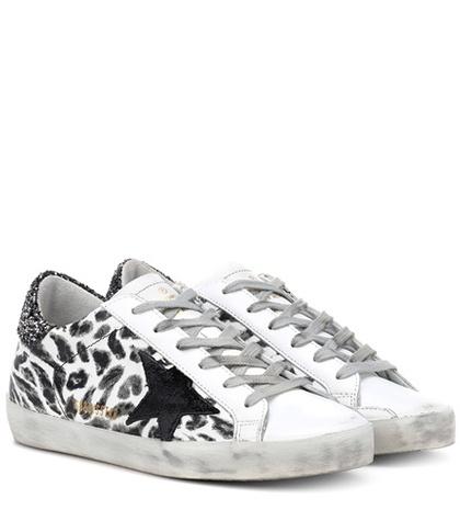 Golden Goose Deluxe Brand Superstar Leopard Leather Sneakers