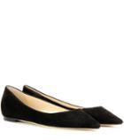 Jimmy Choo Romy Flat Suede Ballet Flats