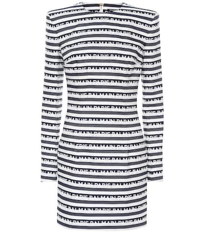 Balmain Striped Cotton Minidress