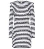 Balmain Striped Cotton Minidress