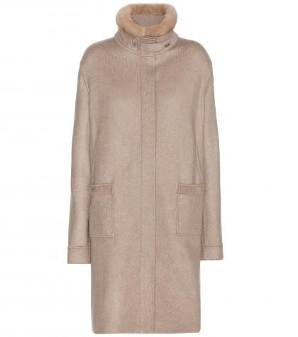 Loro Piana Morris Cashmere Coat With Mink Fur