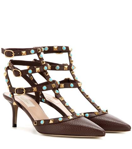 3.1 Phillip Lim Valentino Garavani Rockstud Rolling Leather Kitten-heel Pumps