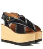 Isabel Marant Zlova Suede And Wood Wedge Sandals