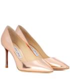 Jimmy Choo Romy 85 Metallic Leather Pumps