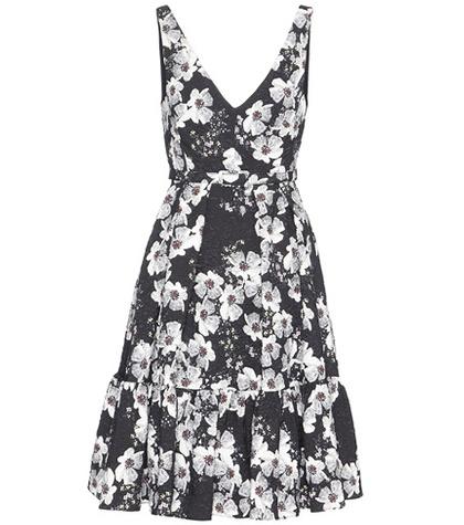 Erdem Gaby Printed Cloqué Dress
