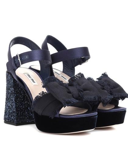 Saint Laurent Embellished Plateau Sandals