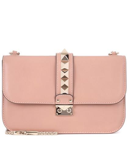 Re/done Valentino Garavani Lock Medium Leather Shoulder Bag