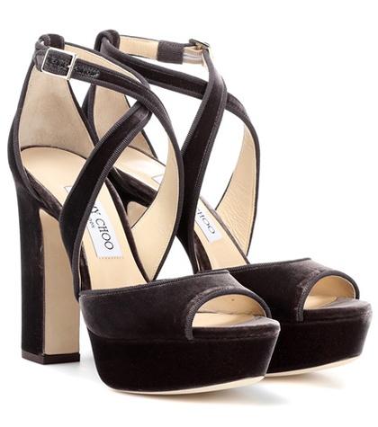 Vince April 120 Velvet Plateau Sandals