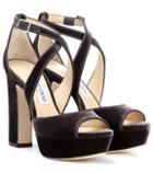 Vince April 120 Velvet Plateau Sandals