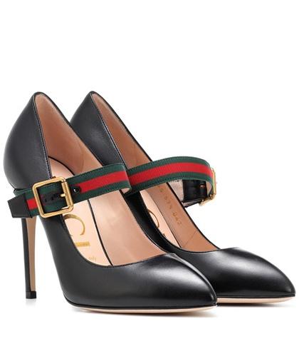 Gucci Leather Strap Pumps