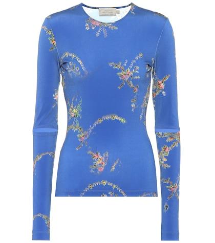 Nike Floral-printed Stretch Crêpe Top