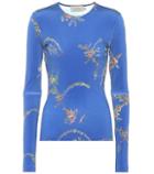 Nike Floral-printed Stretch Crêpe Top