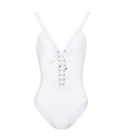 Karla Colletto Lace-up Swimsuit