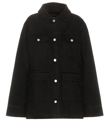Wood Wood Bell Faux Shearling-lined Denim Jacket