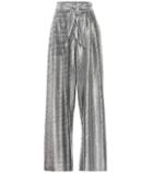 Jonathan Simkhai High-rise Metallic Wide-leg Pants