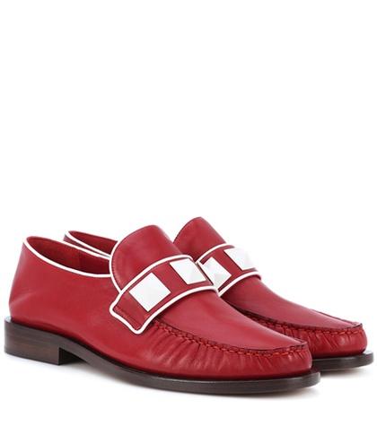 Jardin Des Orangers Valentino Garavani Lock Leather Loafers
