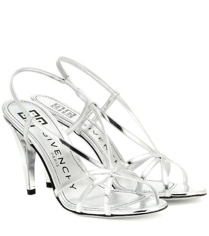 Salvatore Ferragamo Show Metallic Leather Sandals