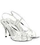 Salvatore Ferragamo Show Metallic Leather Sandals