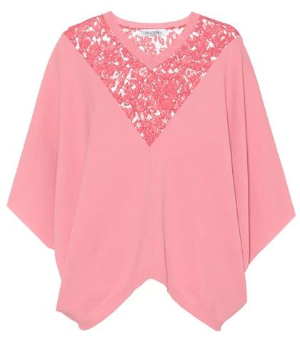 Valentino Lace-trimmed Cape Sweater
