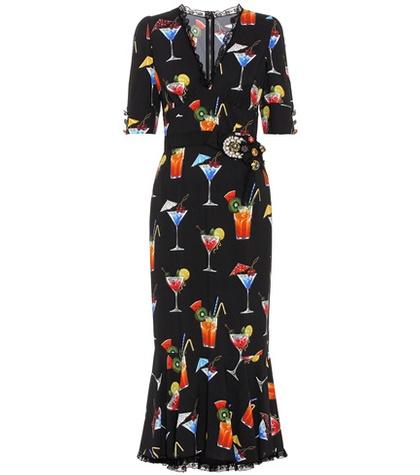 Dolce & Gabbana Embellished Printed Dress