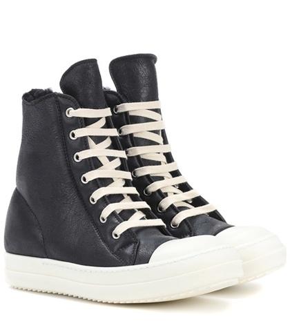 Off-white Shearling-lined Leather Sneakers