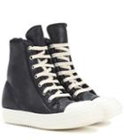Off-white Shearling-lined Leather Sneakers