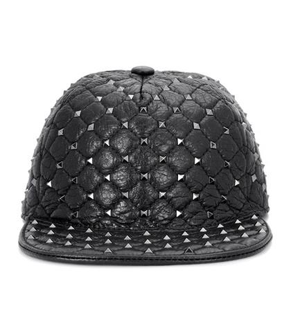 Valentino Valentino Garavani Rockstud Leather Hat