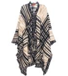 Stouls Check Fringed Wool And Mohair-blend Cape