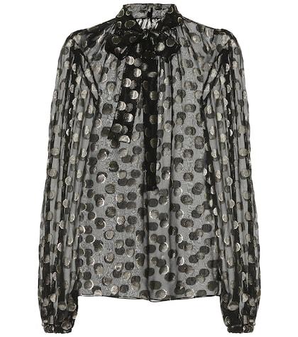 Dolce & Gabbana Fil Coupé Silk Blouse