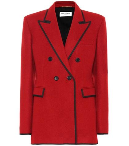 Saint Laurent Double Breasted Wool Blazer