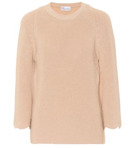 Redvalentino Ribbed Cotton Sweater