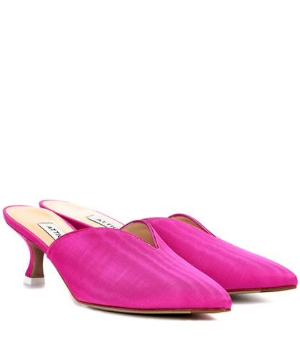 Prada Cara Satin Mule Pumps
