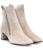Roger Vivier Polly Zip Suede Ankle Boots