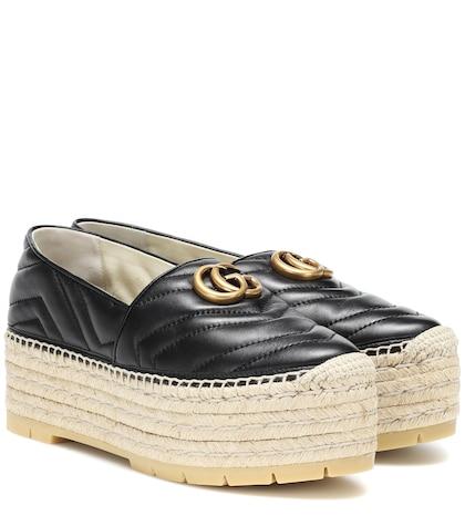 Gucci Platform Leather Espadrilles