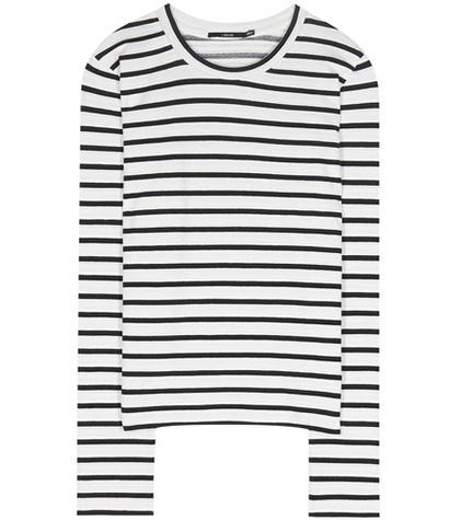 J Brand Harper Striped Cotton-blend Top