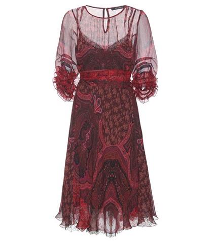 Mcq Alexander Mcqueen Printed Silk Dress