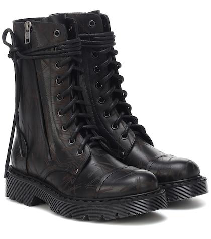 Dolce & Gabbana Army Leather Ankle Boots