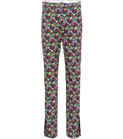 Msgm Floral-printed Cotton Trousers