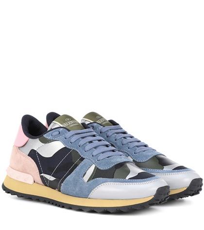 Missoni Valentino Garavani Rockrunner Leather Sneakers