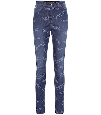 Versace Logo High-rise Skinny Jeans