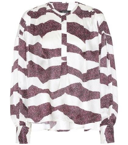 Charlotte Olympia Rosy Silk-blend Jacquard Blouse