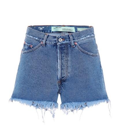 Off-white High-waisted Denim Shorts