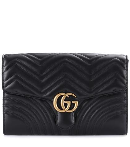 Gucci Gg Marmont Matelassé Leather Clutch