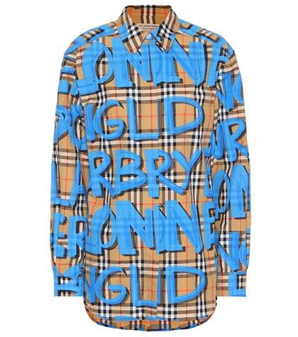 Burberry Graffiti Check Cotton Shirt