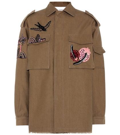 Gianvito Rossi Embellished Cotton And Linen Jacket