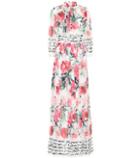 Roger Vivier Floral-printed Silk Gown