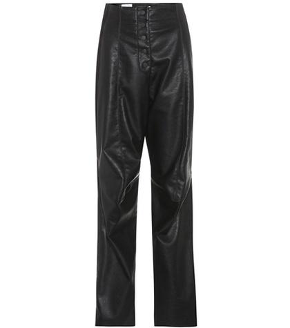 Stella Mccartney Faux Leather And Suede Trousers