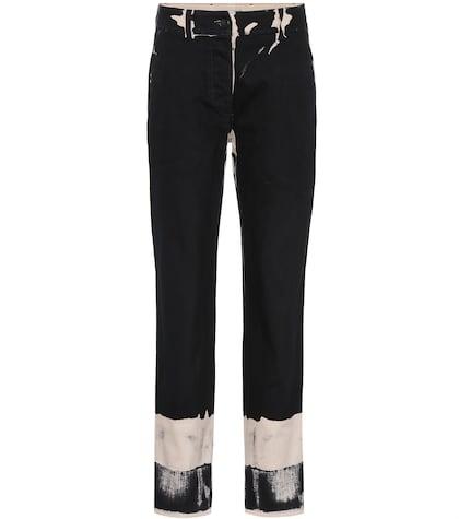Off-white Printed Cotton Trousers