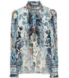 Roberto Cavalli Printed Silk-blend Chiffon Top