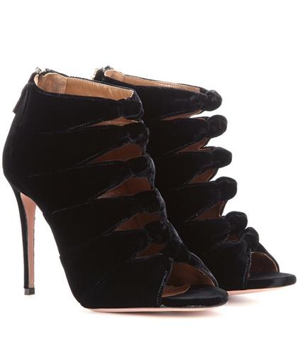 Aquazzura Nasiba 105 Velvet Sandals